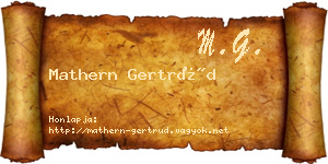 Mathern Gertrúd névjegykártya